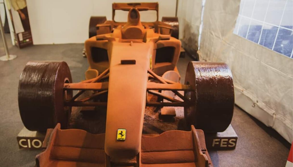 Ferrari F2004, l'auto di Schumacher realizzata in cioccolato